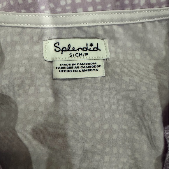 Splendid Light Purple Polka Dot pjs - Picture 2 of 3